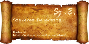 Szekeres Benedetta névjegykártya